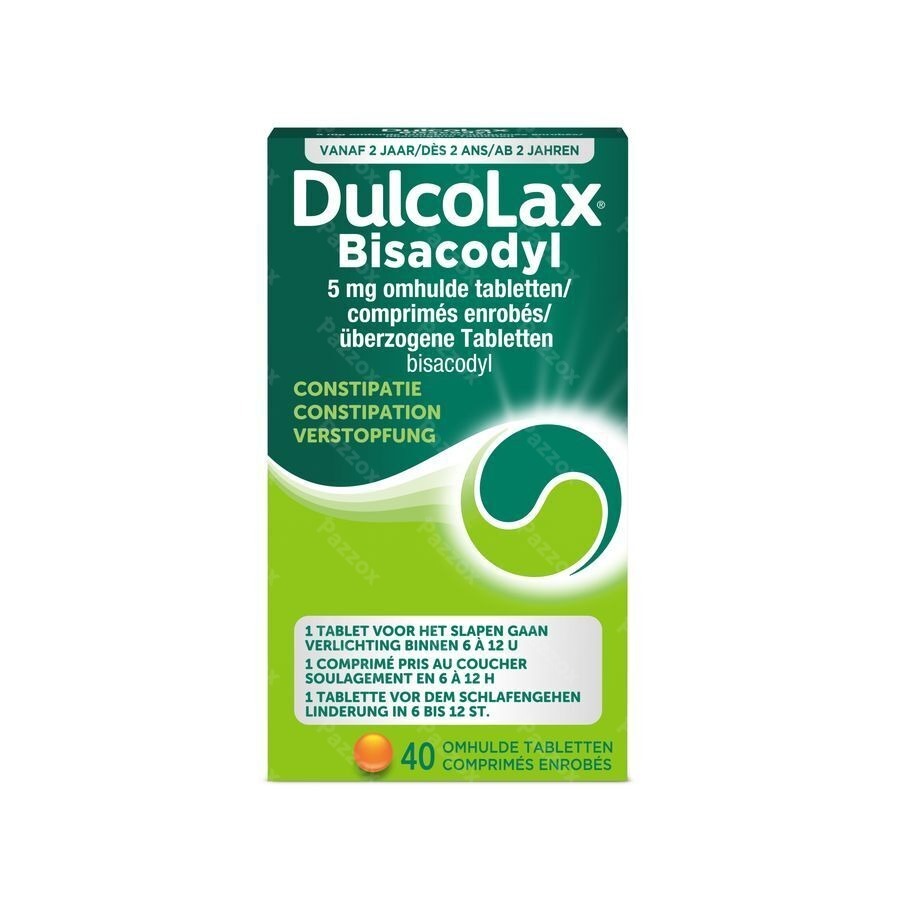 Dulcolax Bisacodyl 5mg 40 Comprimés