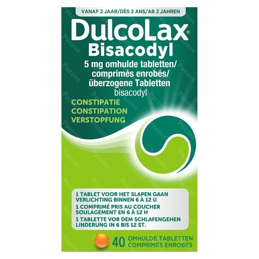 Dulcolax Bisacodyl 5mg 40 Comprimés