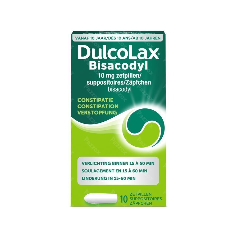 Dulcolax Bisadocyl Supp 10 X 10mg