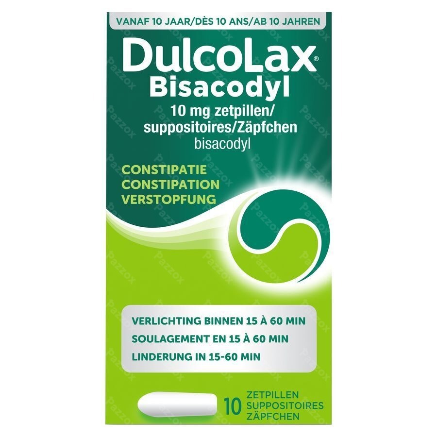 Dulcolax Bisadocyl Supp 10 X 10mg
