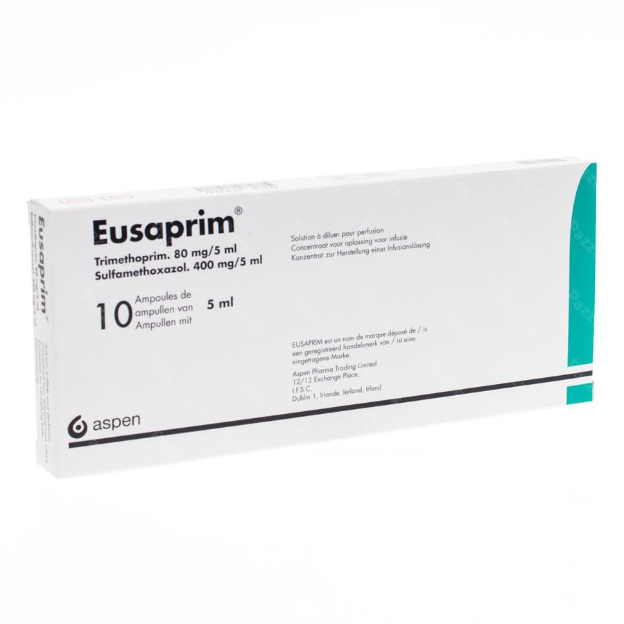 Eusaprim 80 mg - 400 mg/5 ml sol. perf. (à diluer) i.v. amp. 10 x 5 ml
