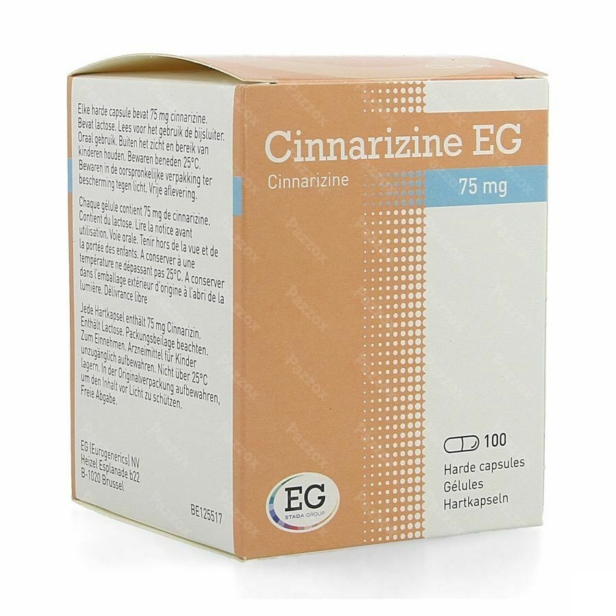 Cinnarizine EG 75 mg 100 Gélules