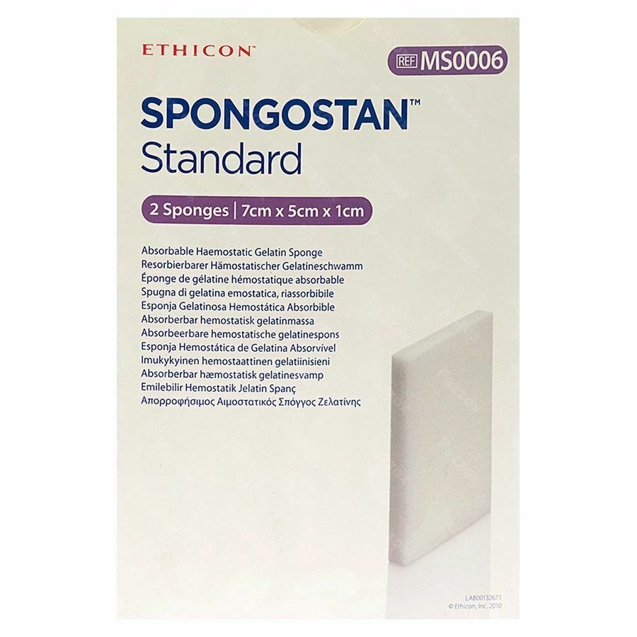 Spongostan Standard 70x50x10mm 2 Ms0006