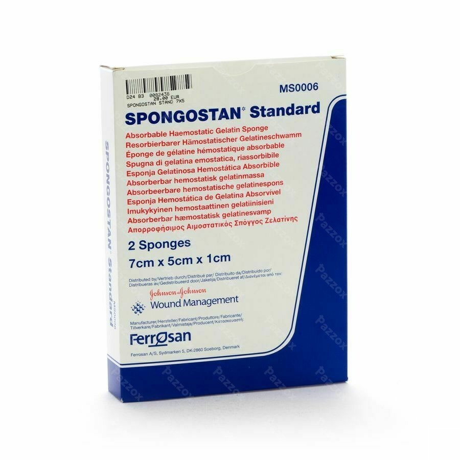 Spongostan Standard 70x50x10mm 2 Ms0006