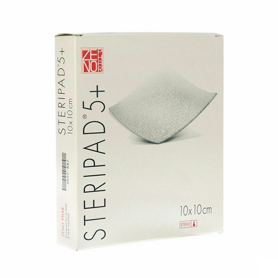 Steripad 5+ 10,0x10,0cm 10 12pl Cp Ster