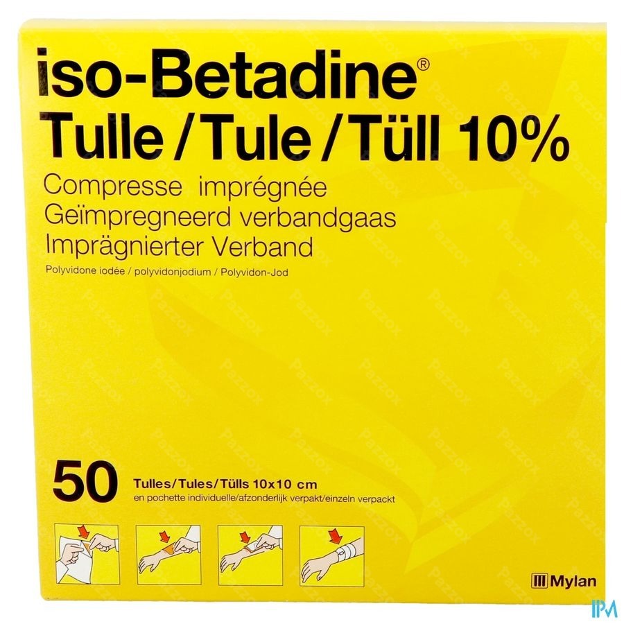 Iso Betadine Tulles Compr 50 10x10
