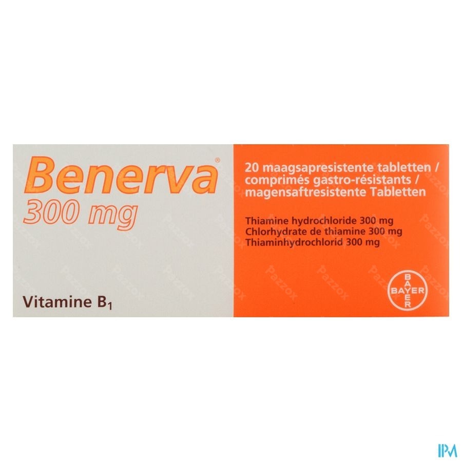 Benerva 300mg 20 Comprimés