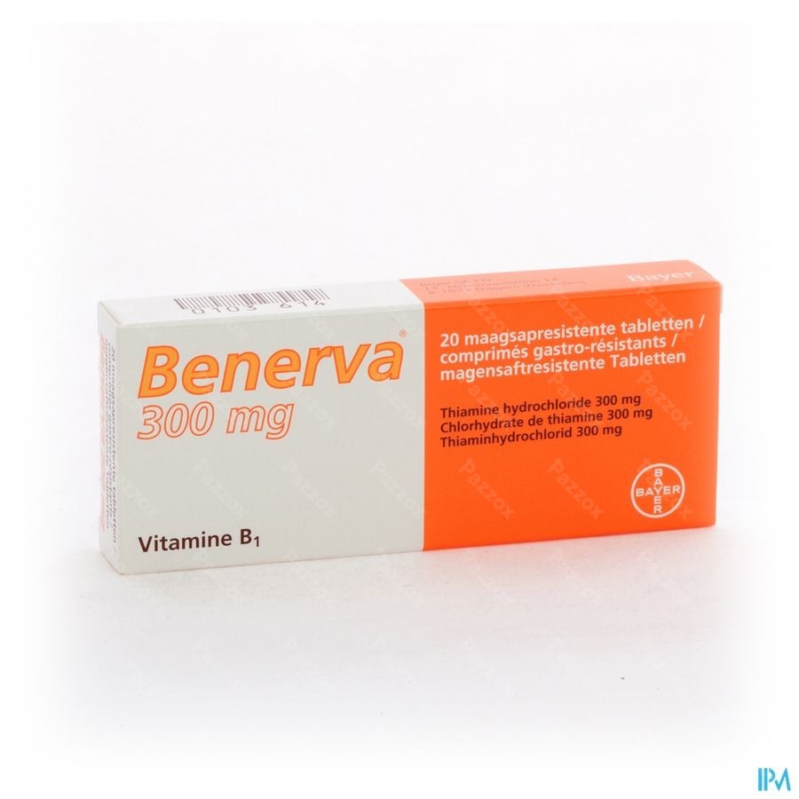 Benerva 300mg 20 Comprimés