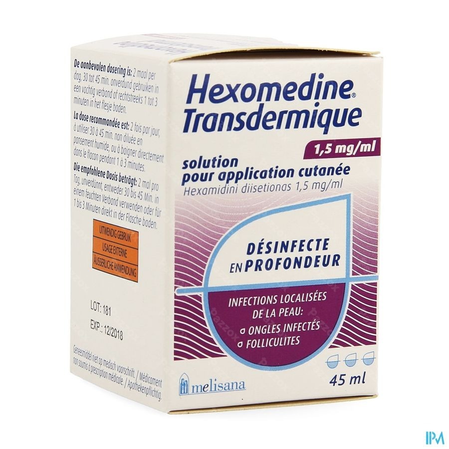 Hexomedine Sol 45ml Transcut