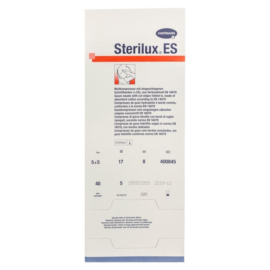 Sterilux Es 5x5cm 8pl.st. 40x5 P/s