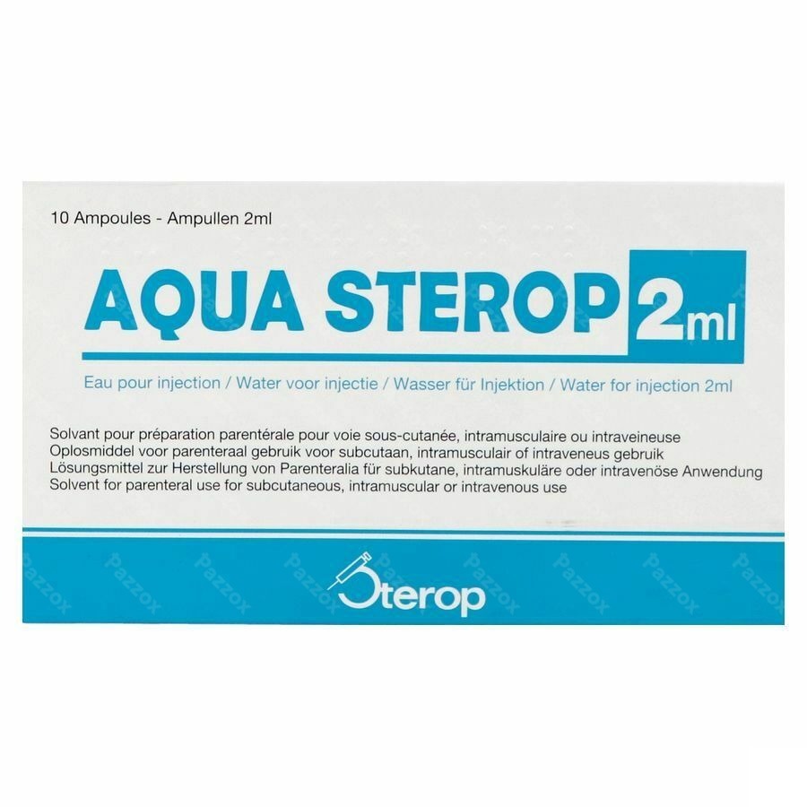 Aqua Sterop Pour Inj Solvens Amp 10 X 2ml