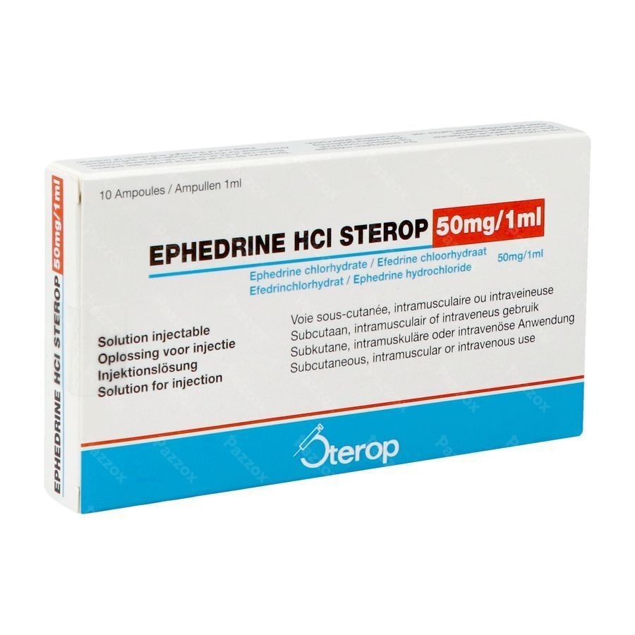 Ephedrine Hcl Amp 10 X 50mg/1ml
