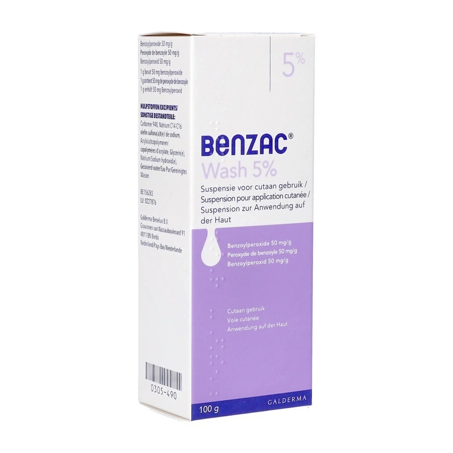Benzac Wash 5% Peroxide de Benzoyle 100g