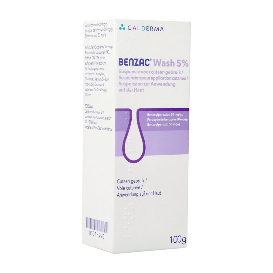 Benzac Wash 5% Peroxide de Benzoyle 100g