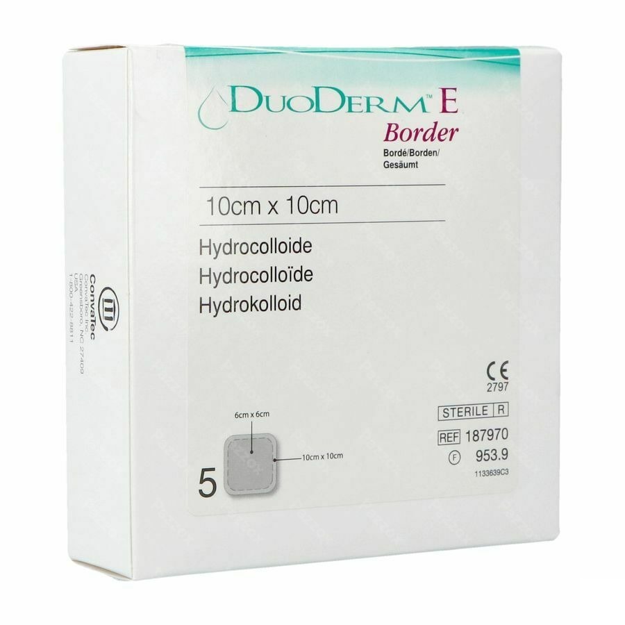 Duoderm E Bord Adh 10x10cm 5 H7970