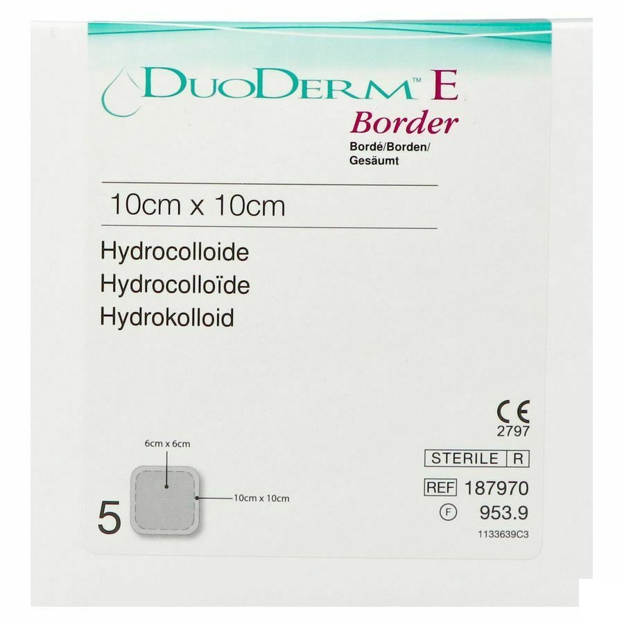 Duoderm E Bord Adh 10x10cm 5 H7970