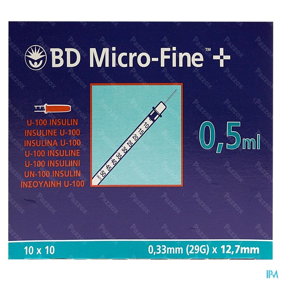 Bd Microfine+ Ser.ins. 0,5ml 29g 12,7mm 100 324824