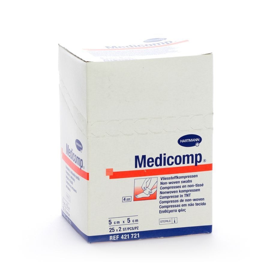 Medicomp 5x5cm 4pl. St. 25x2 P/s