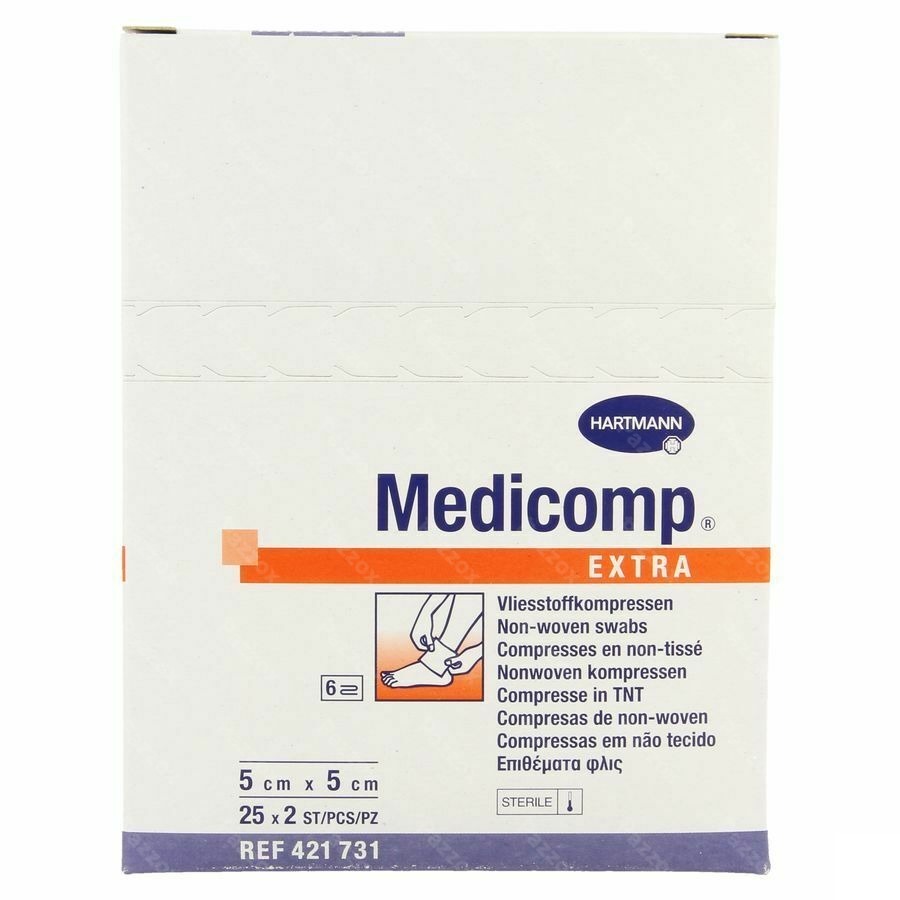 Medicomp 5x5cm 6pl. St. 25x2 P/s