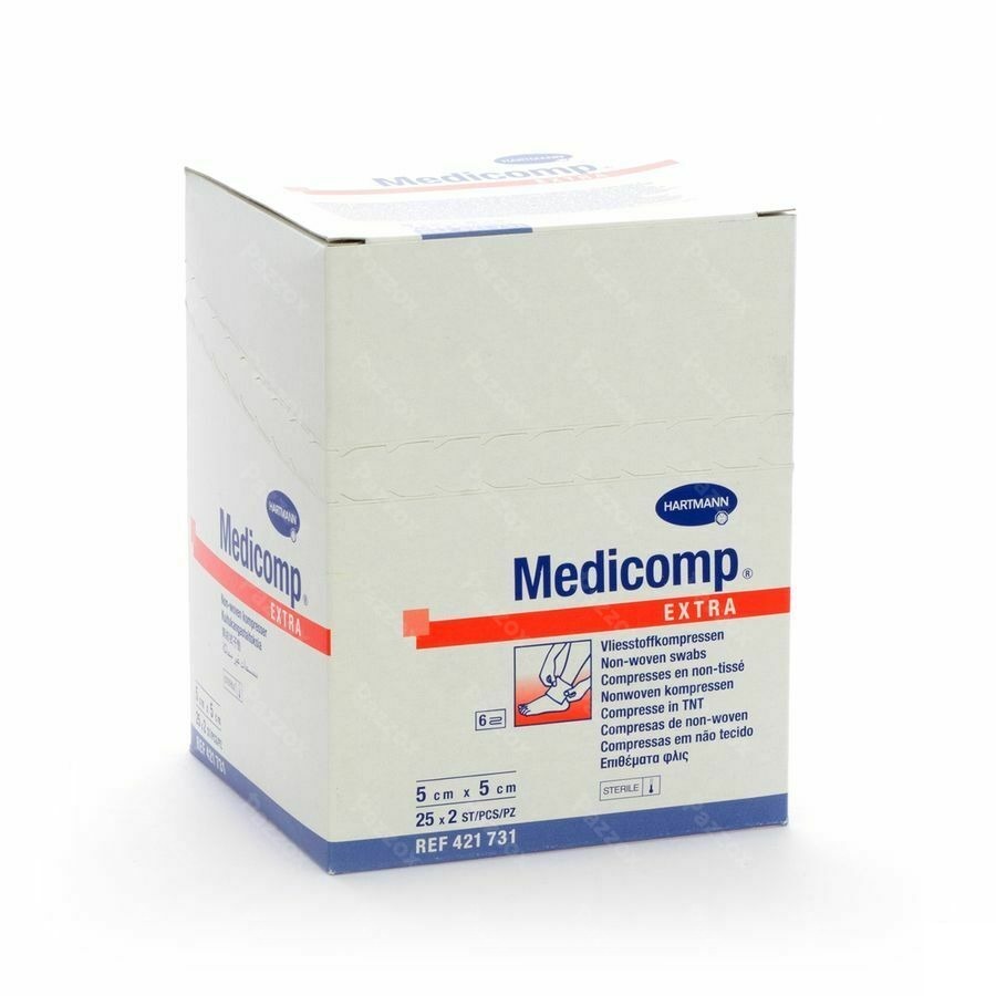 Medicomp 5x5cm 6pl. St. 25x2 P/s