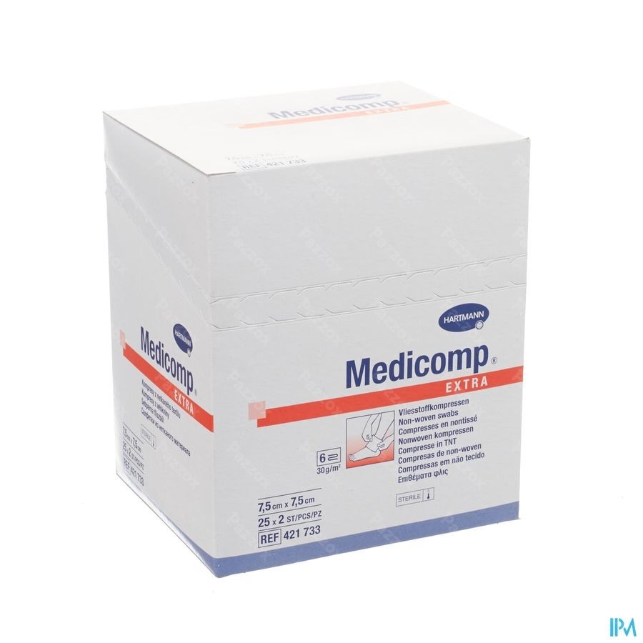 Medicomp 7,5x7,5cm 6pl. St. 25x2 P/s