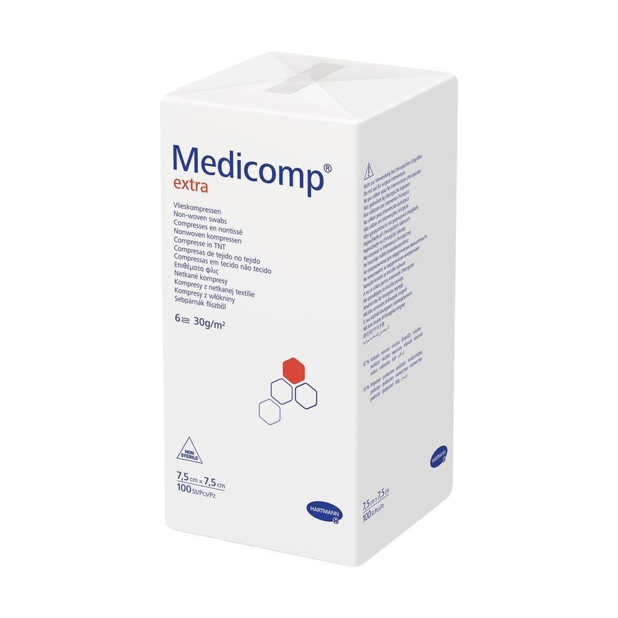 Medicomp 7,5x7,5cm 6pl. Nst. 100 P/s