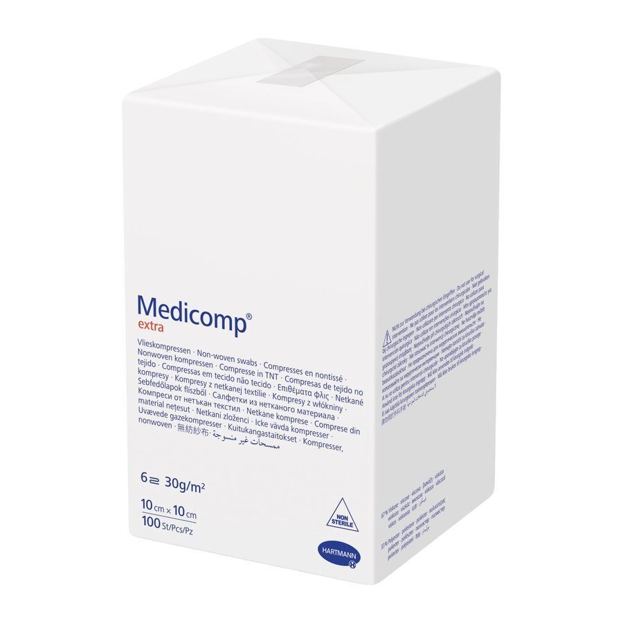 Medicomp 10x10cm 6pl. N.st. 100 P/s
