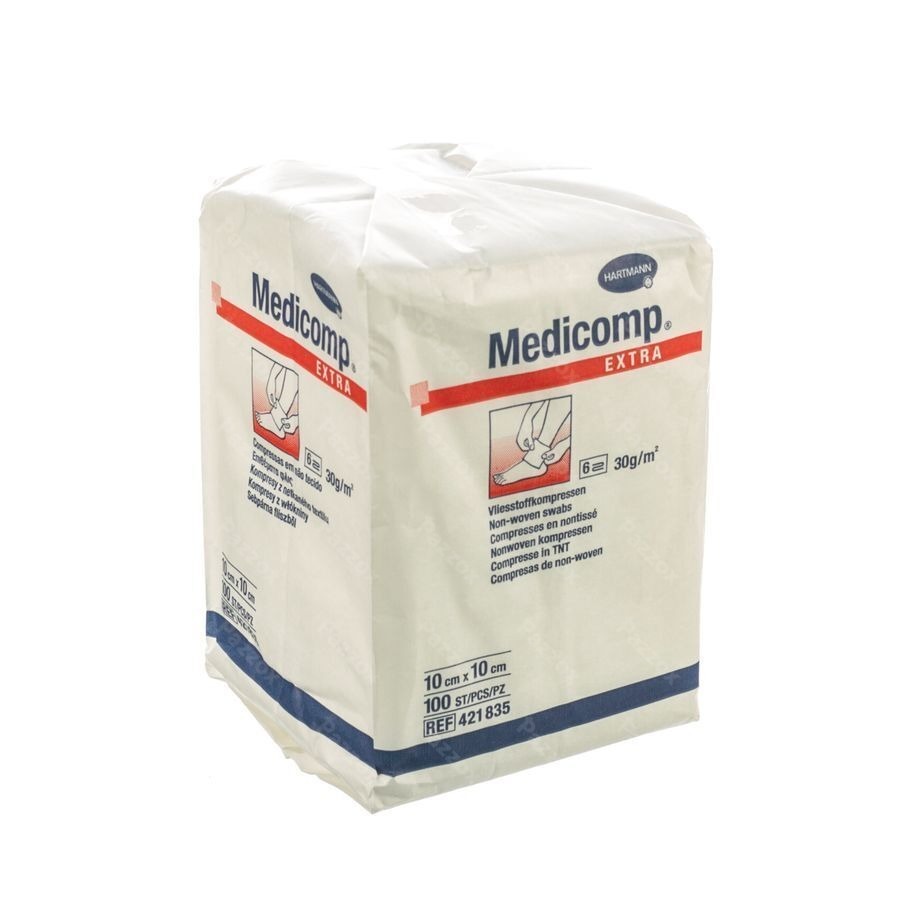 Medicomp 10x10cm 6pl. N.st. 100 P/s