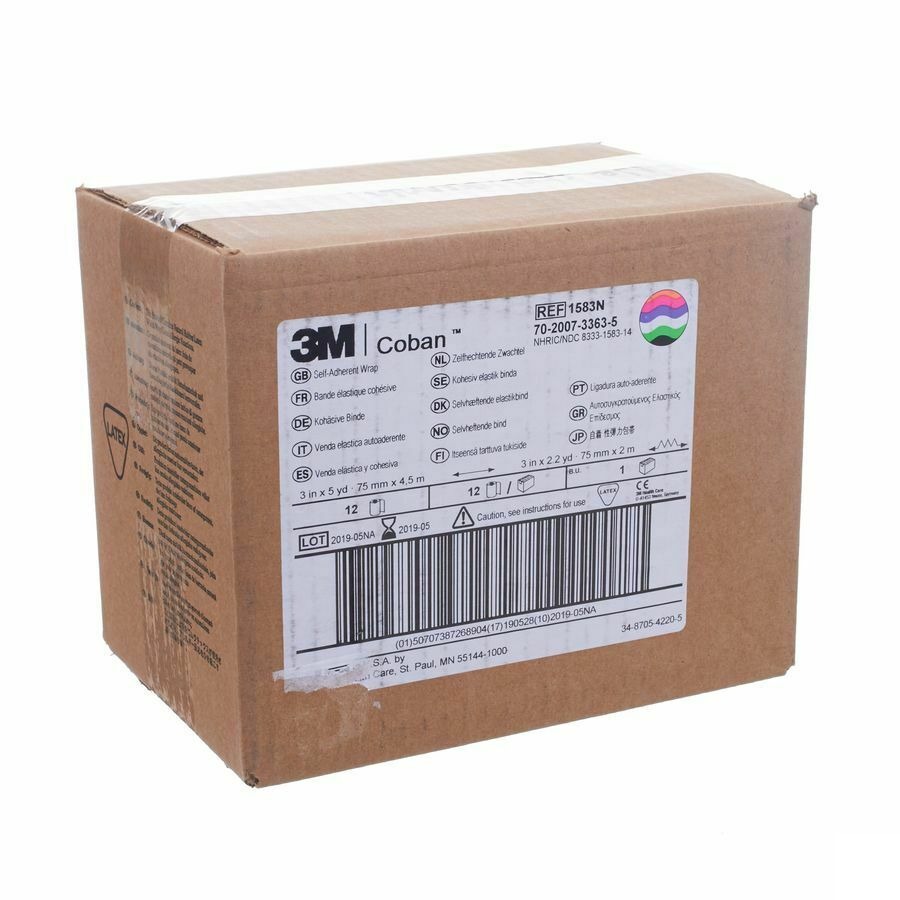 Coban 3m Bandage El. Neon Roul. 7,5cmx4,57m 1 1583