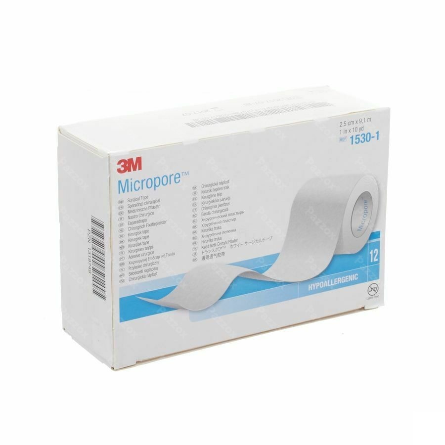Micropore 3m Sparadrap 25mmx9,14m Rouleau 12 1530