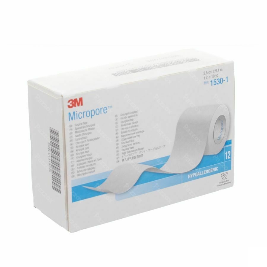 Micropore 3m Sparadrap 25mmx9,14m Rouleau 12 1530