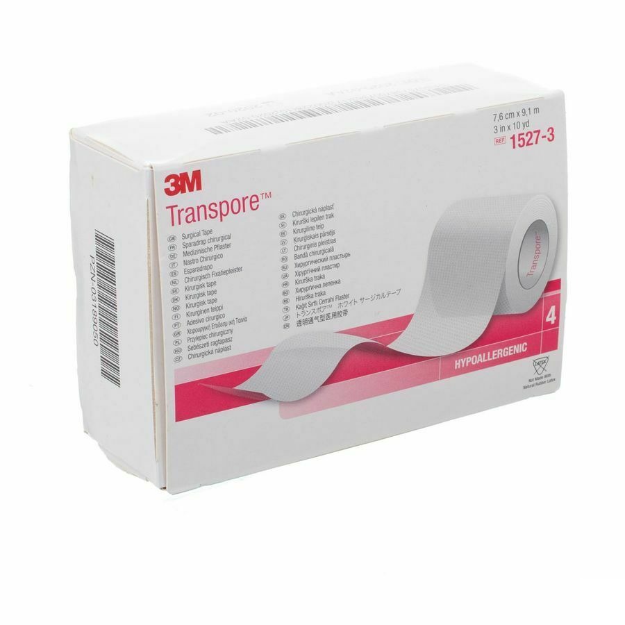 Transpore 3m Sparadrap El.transp 75mmx9m 4 1527/3
