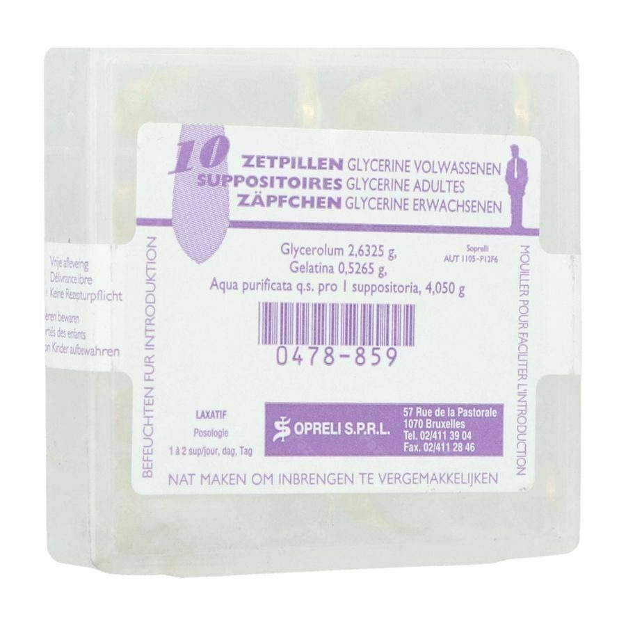 Glycerine Sopreli Supp Ad 10