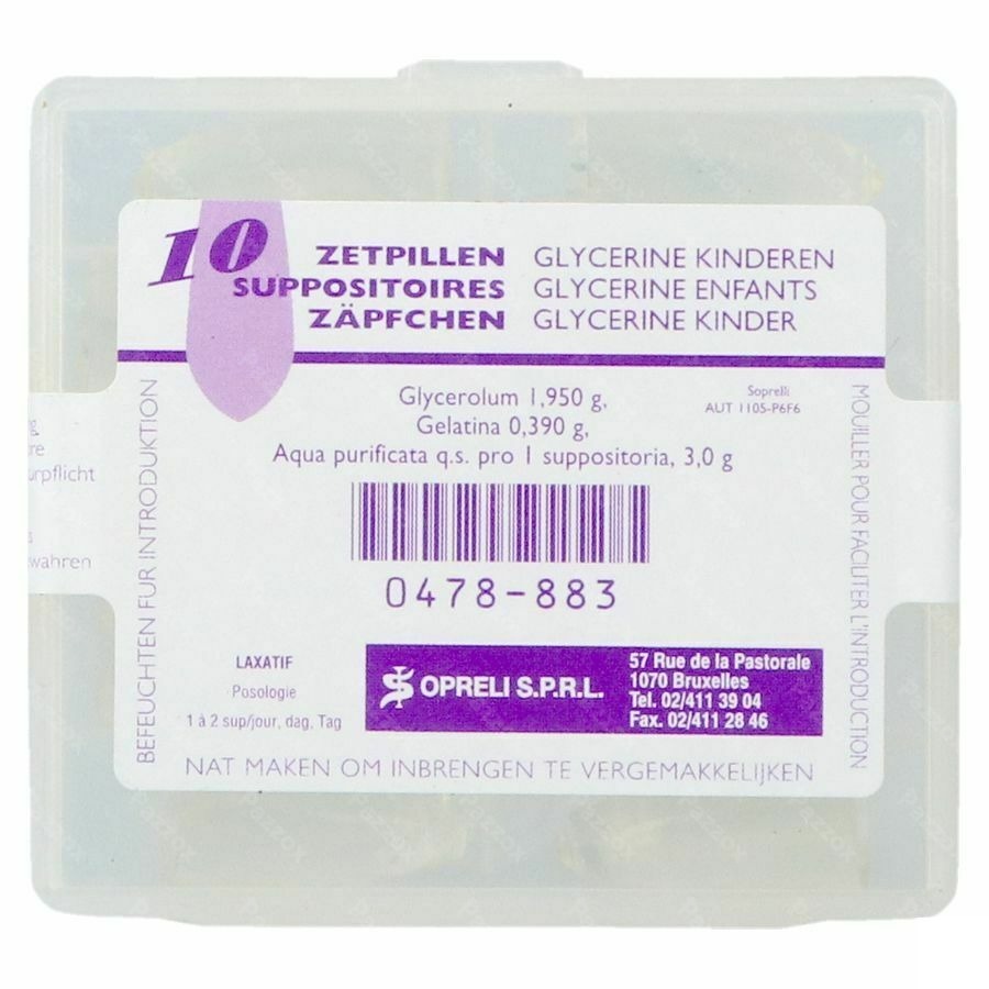 Glycerine Sopreli Supp Inf 10