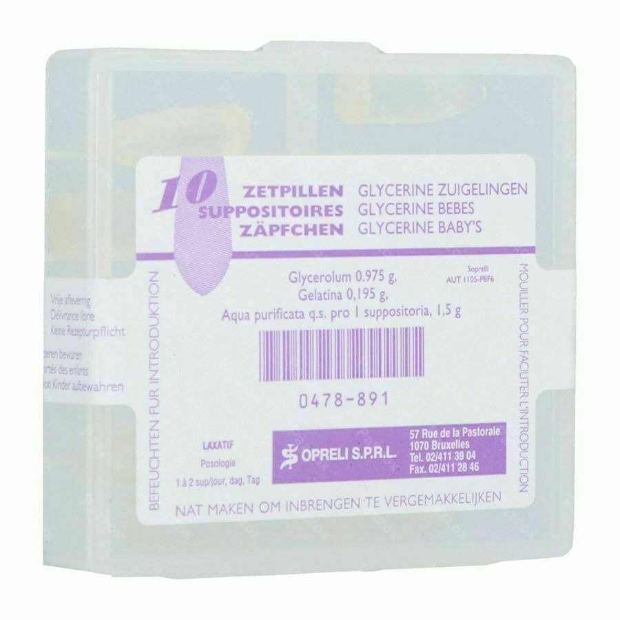 Sopreli Glycerine Bébés 10 Suppositoires