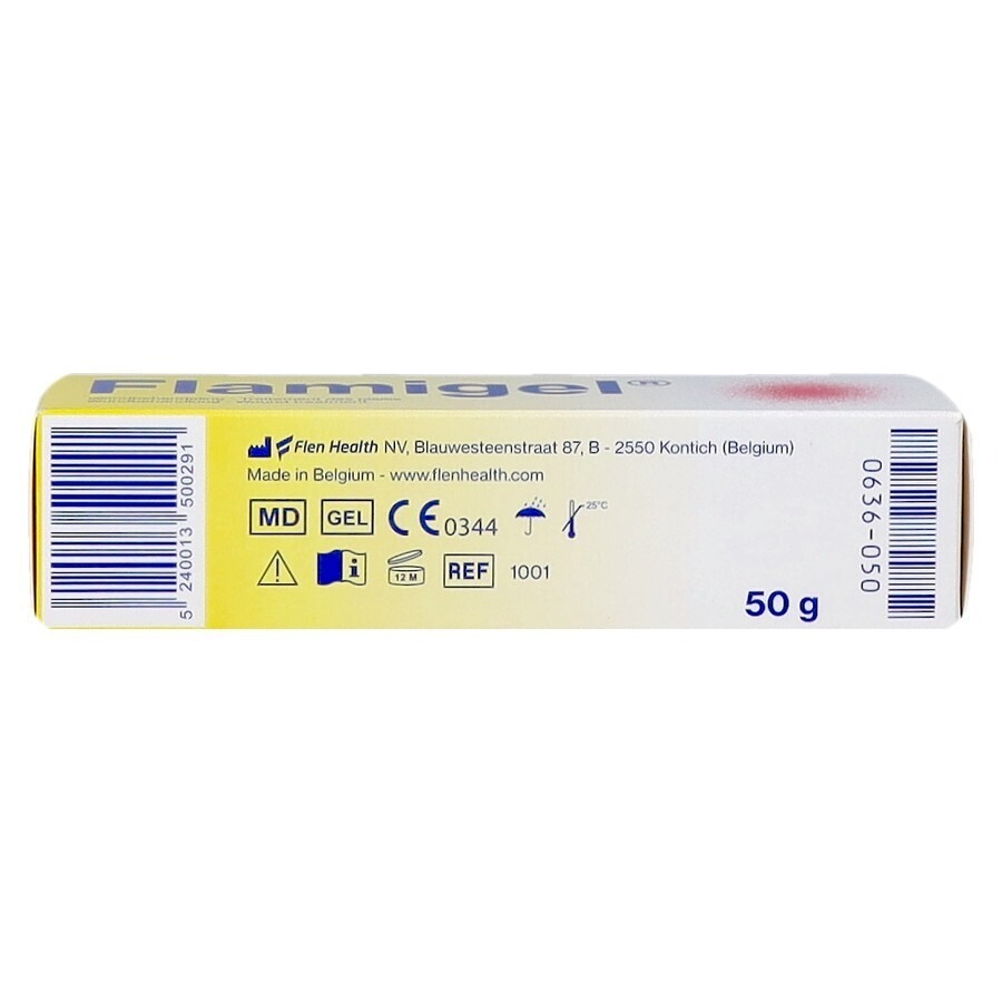 Flamigel Traitement des Plaies pour Peau Endommagée et Petites Plaies 50g