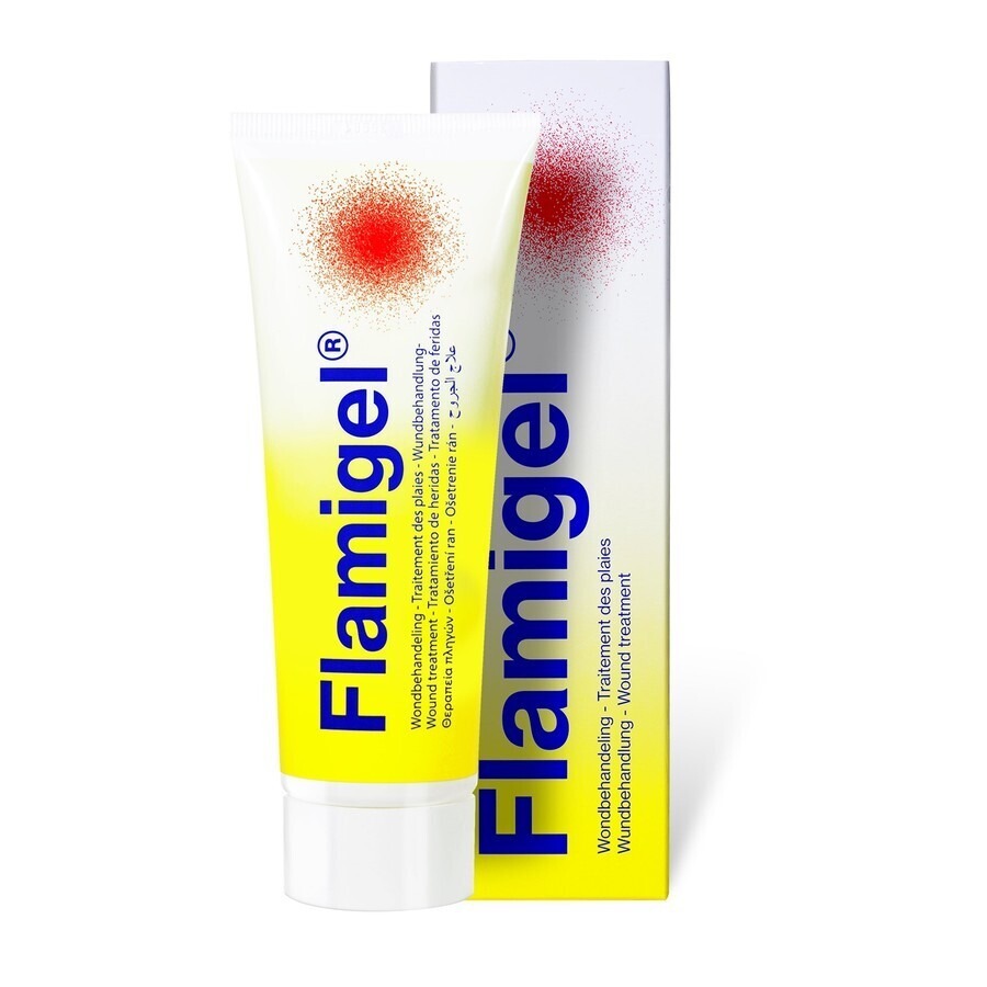 Flamigel Traitement des Plaies pour Peau Endommagée et Petites Plaies 100g