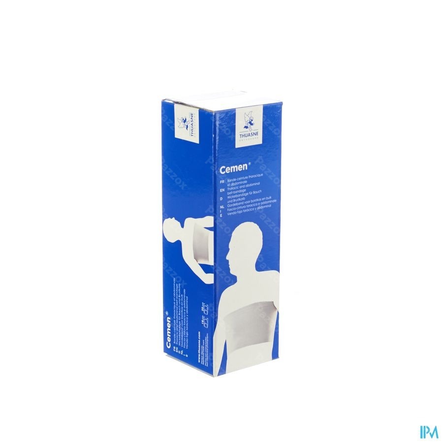 Cemen Bande Ceint.thorax-ventre Blanc 18cmx2,50m 1