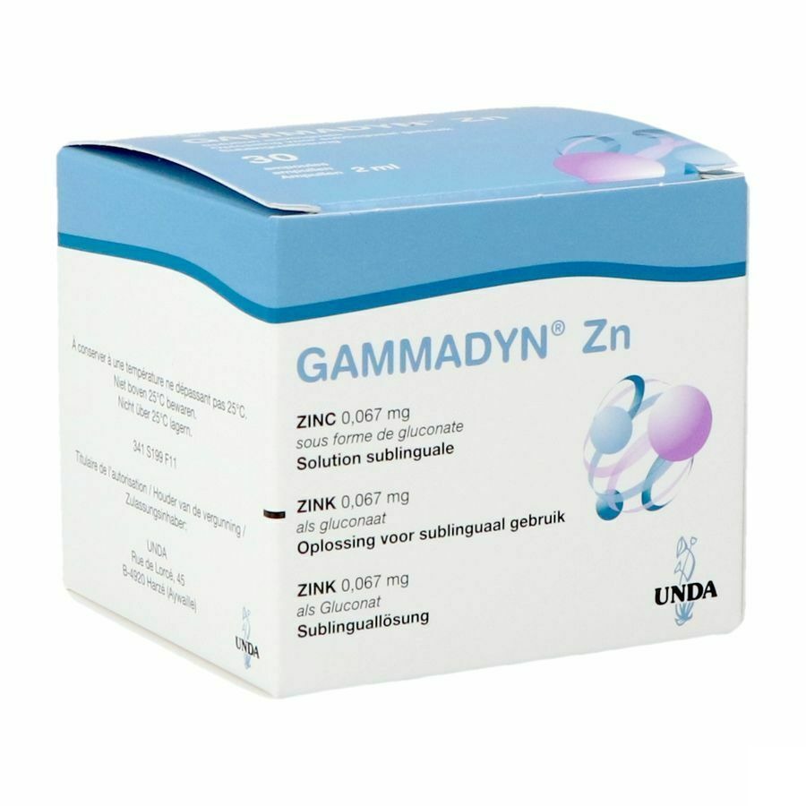 Gammadyn Amp 30 X 2ml Zn Unda