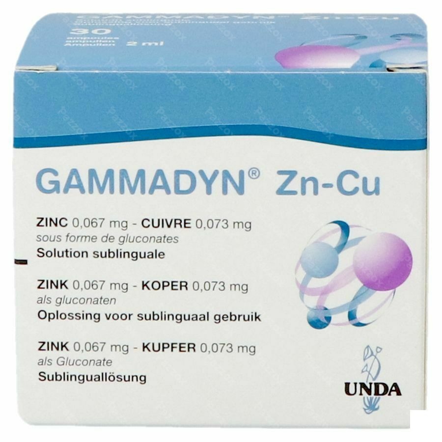 Gammadyn Amp 30 X 2ml Zn-cu Unda