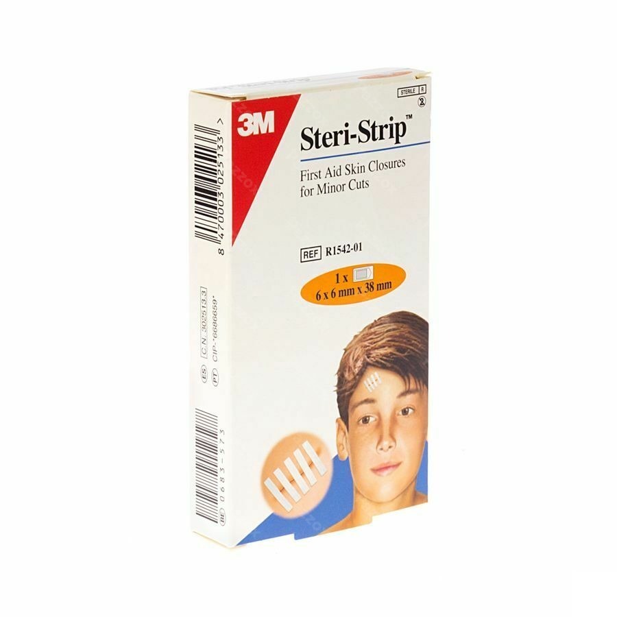 Steri-strip 3m Ster 6,0mmx 38mm Bte 1x 6 1542p-1