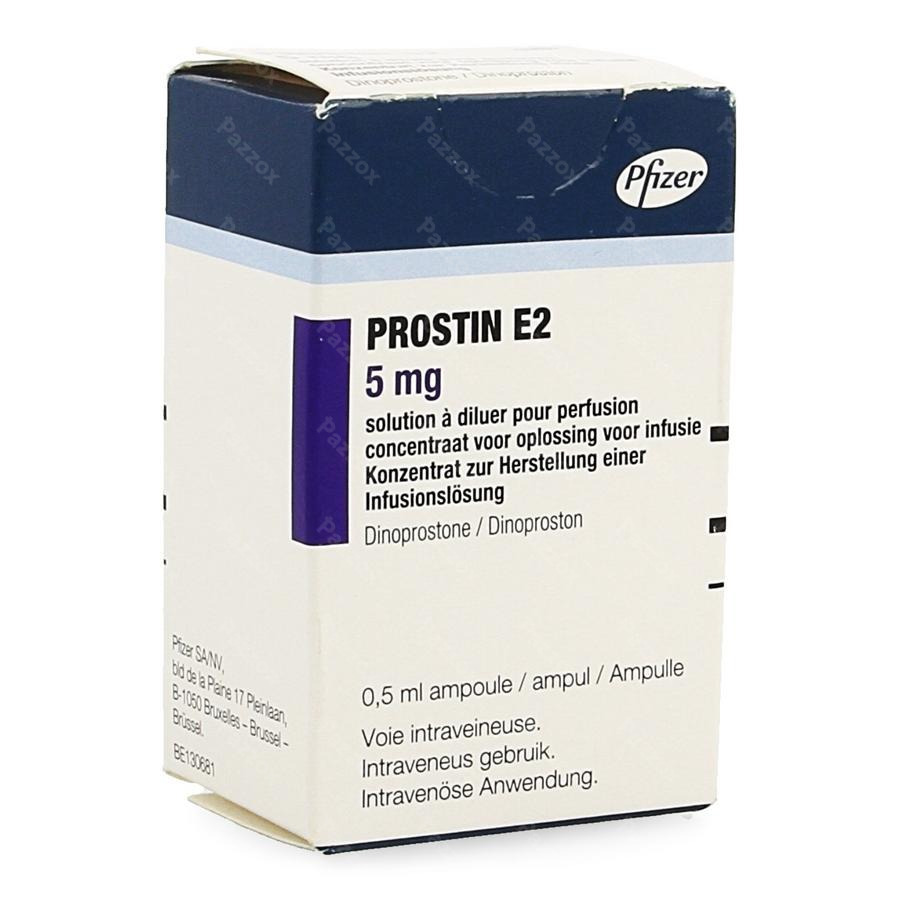 Prostin E2 5 mg sol. perf. (à diluer) i.v. amp. 0.5 ml