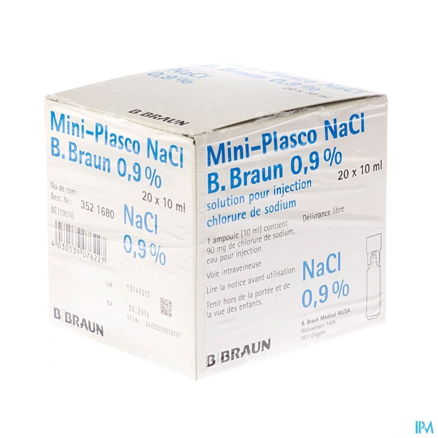 Mini Plasco Nacl 0,9 % Amp20x10ml