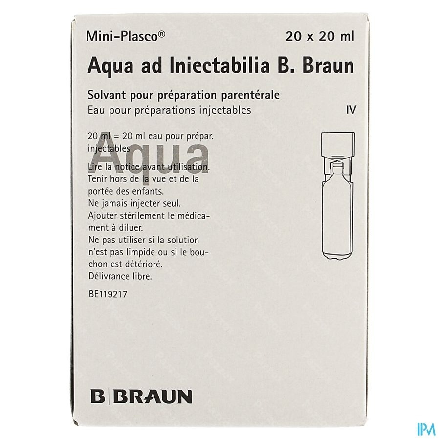Mini Plasco Aqua Pro Inj Amp20x20ml