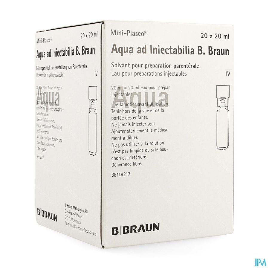 Mini Plasco Aqua Pro Inj Amp20x20ml