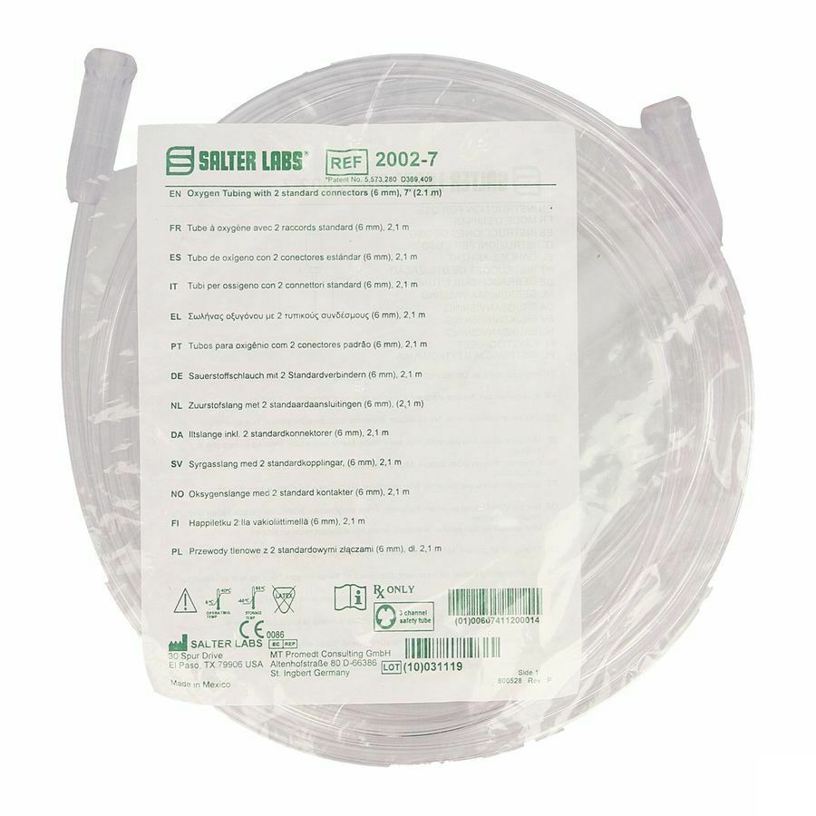 TUBE OXYGENE PLAST 2,1M 1076 + CON 1075