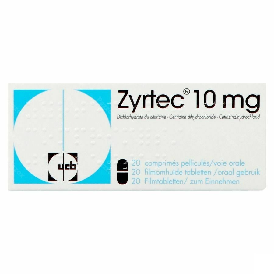 Zyrtec 10mg 20 Comprimés