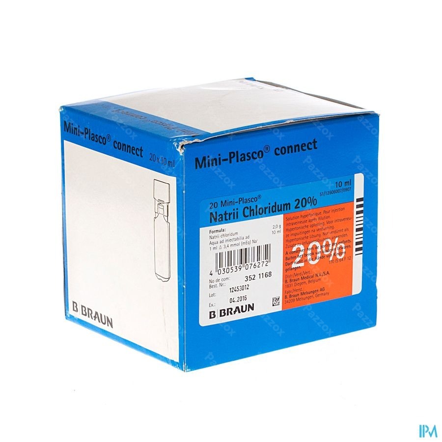 Mini Plasco Nacl 20 % 20 X 10ml