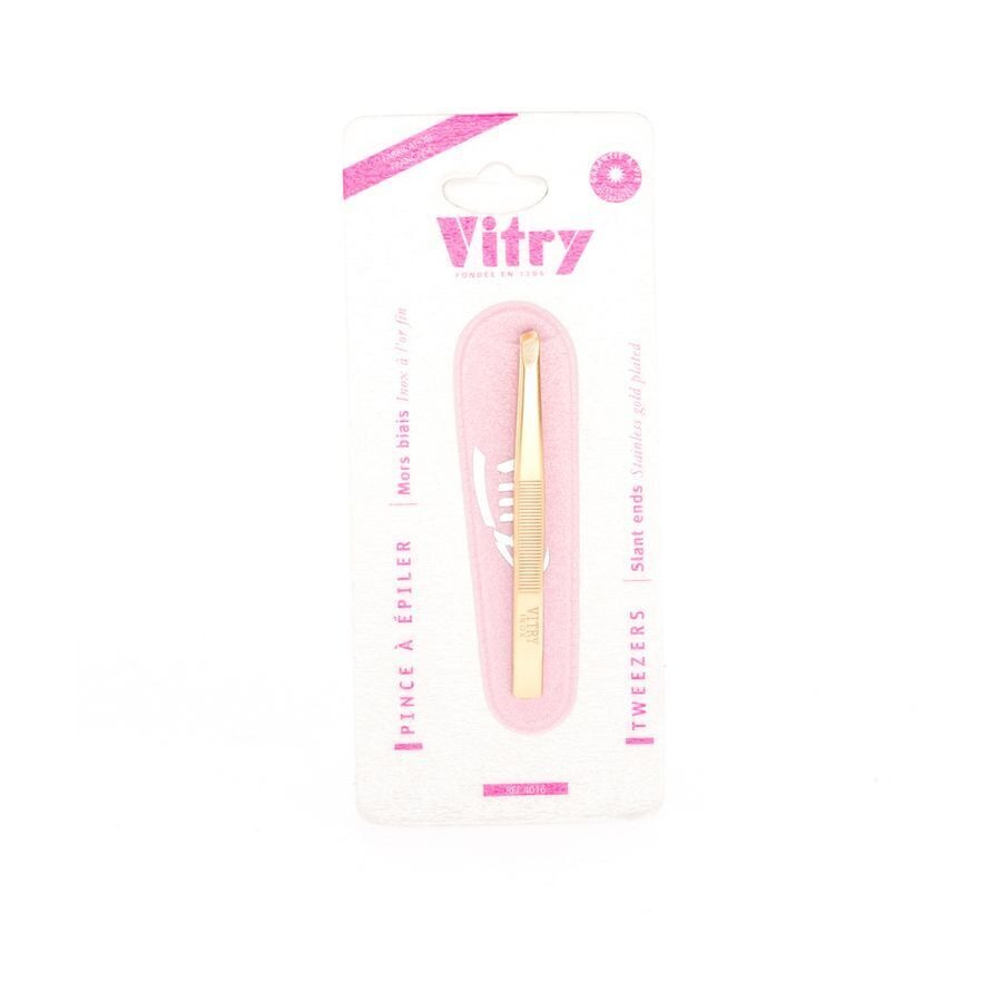 Pince A Epiler Mors Biais Inox Dore