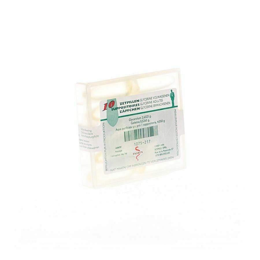 Glycerine Suppo Adulte 10 Fag